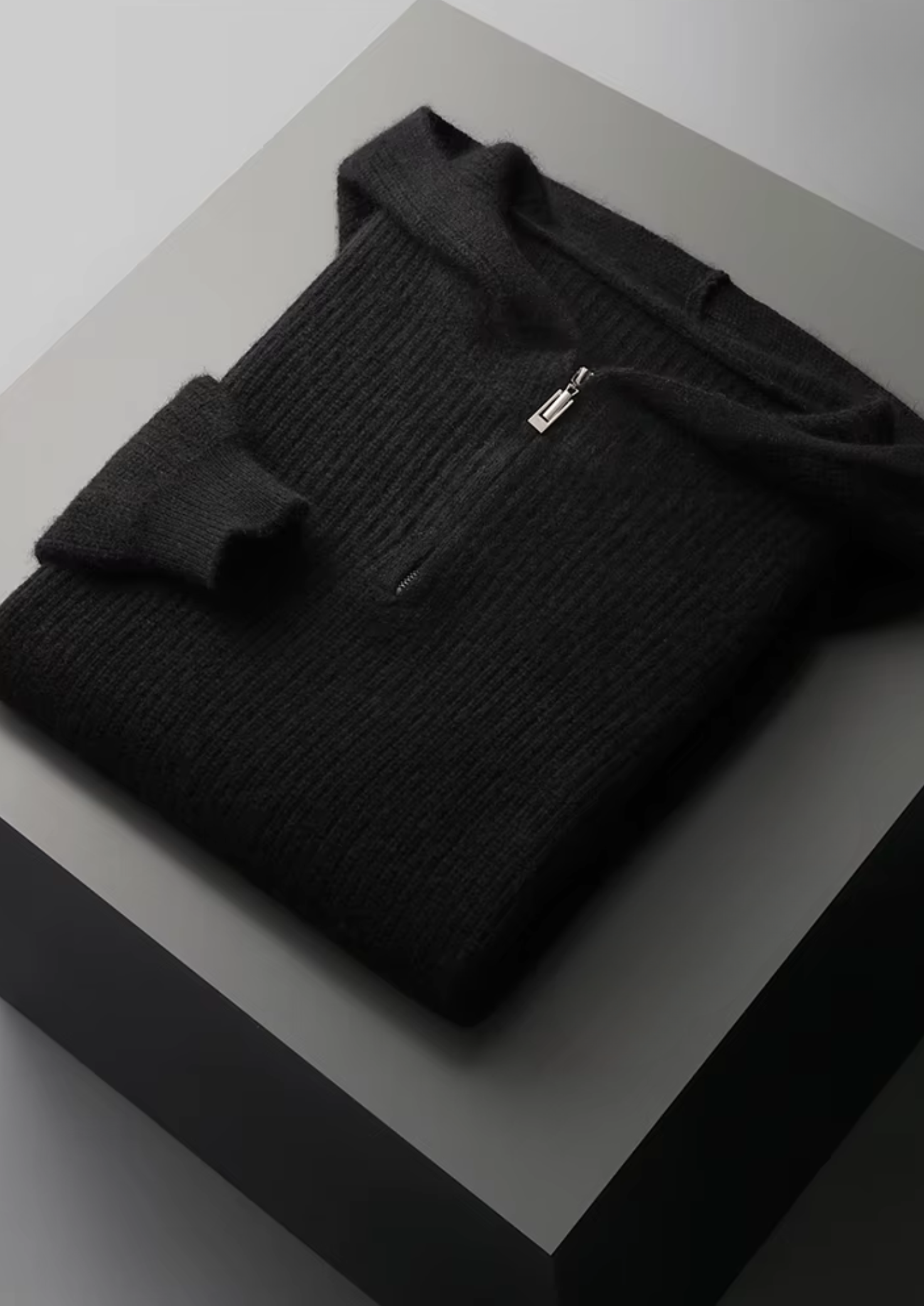 PURE EXTRA-JEMNÁ MERINO VLÁKNA POLOKABÁT S PŘEDNÍ ZIPOVOU KAPUCÍ